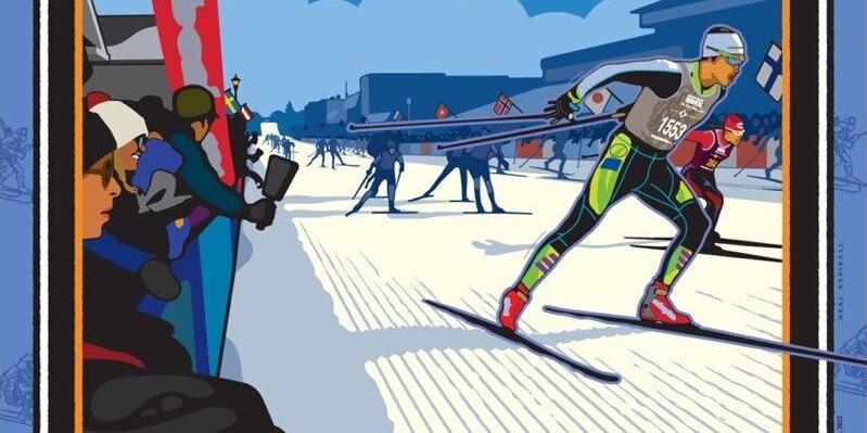 2022 American Birkebeiner poster by Neal Aspinall